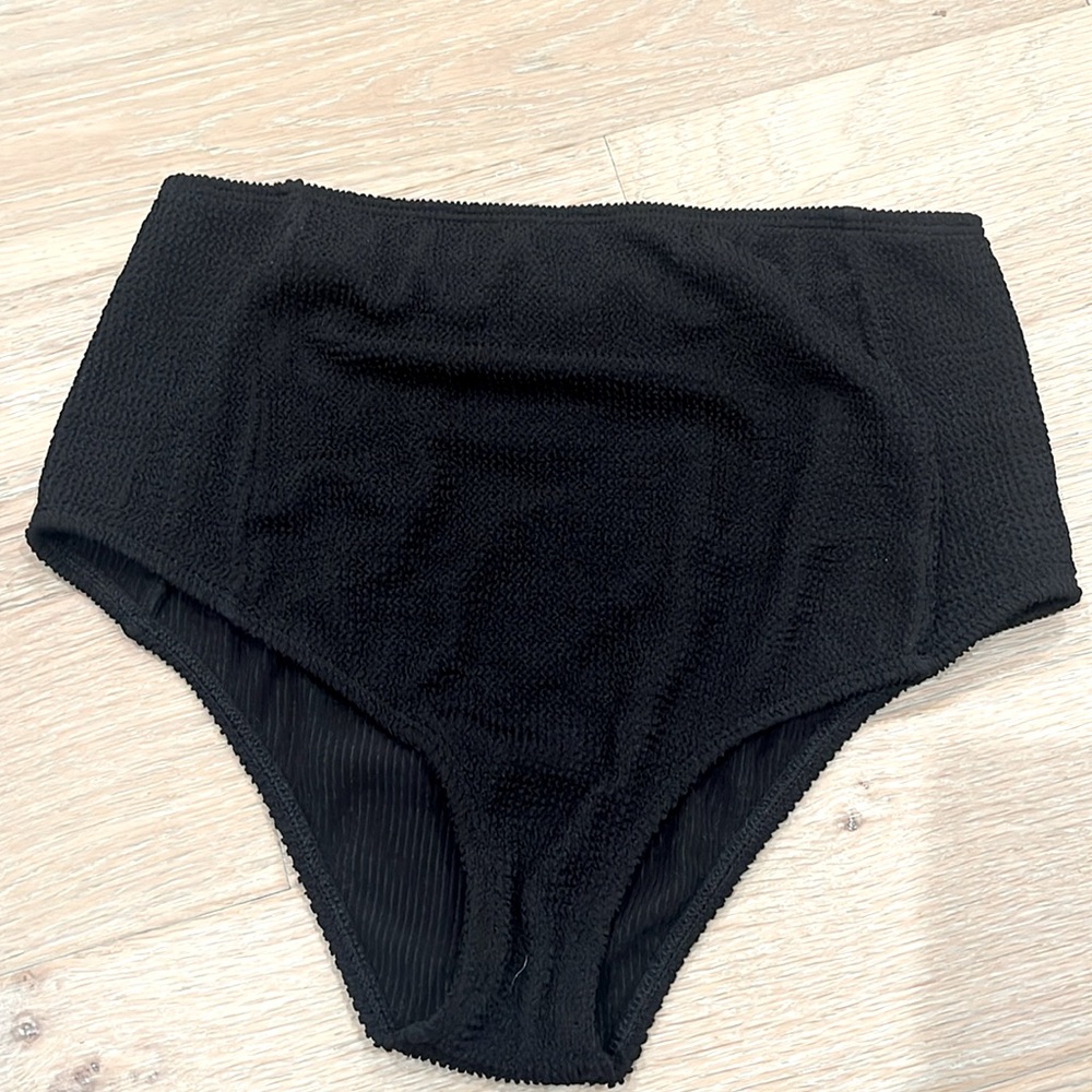 Good American Maternity Textured Swim Briefs